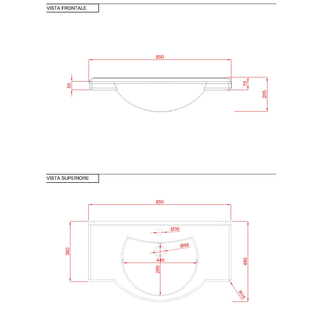 Mobile bagno a terra da 85 cm modello Pisa02 finitura in larice by CeramicStore | Lo specialista del tuo bagno