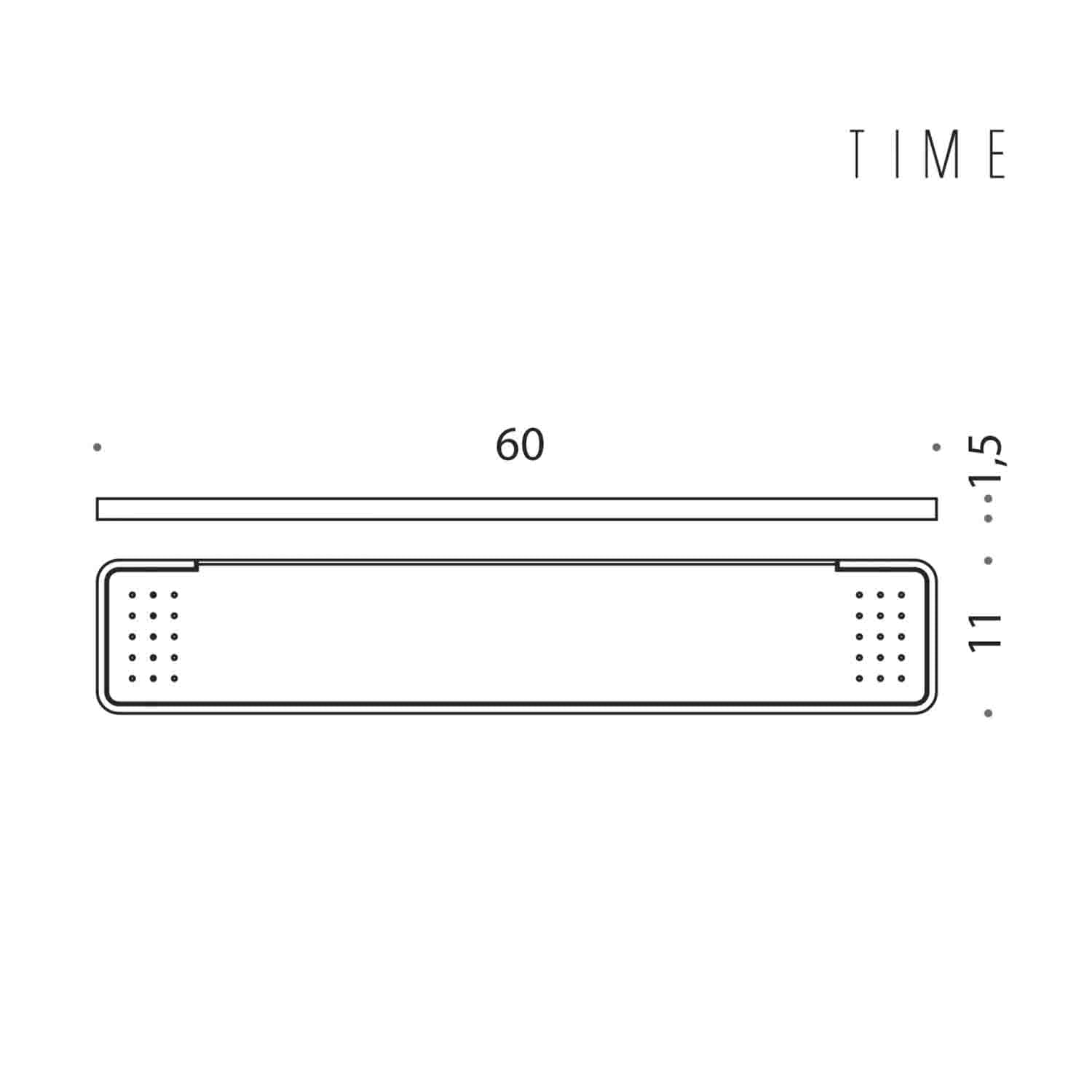  Mensola in ottone collezione Time di Colombo Design