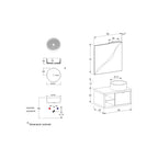  Composizione bagno sospesa Nyumba a 1 cassetto e vano a giorno con lavabo