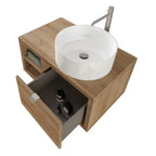  specchio e lampada LED 80x40 cm legno rovere by CeramicStore | Lo specialista del tuo bagno