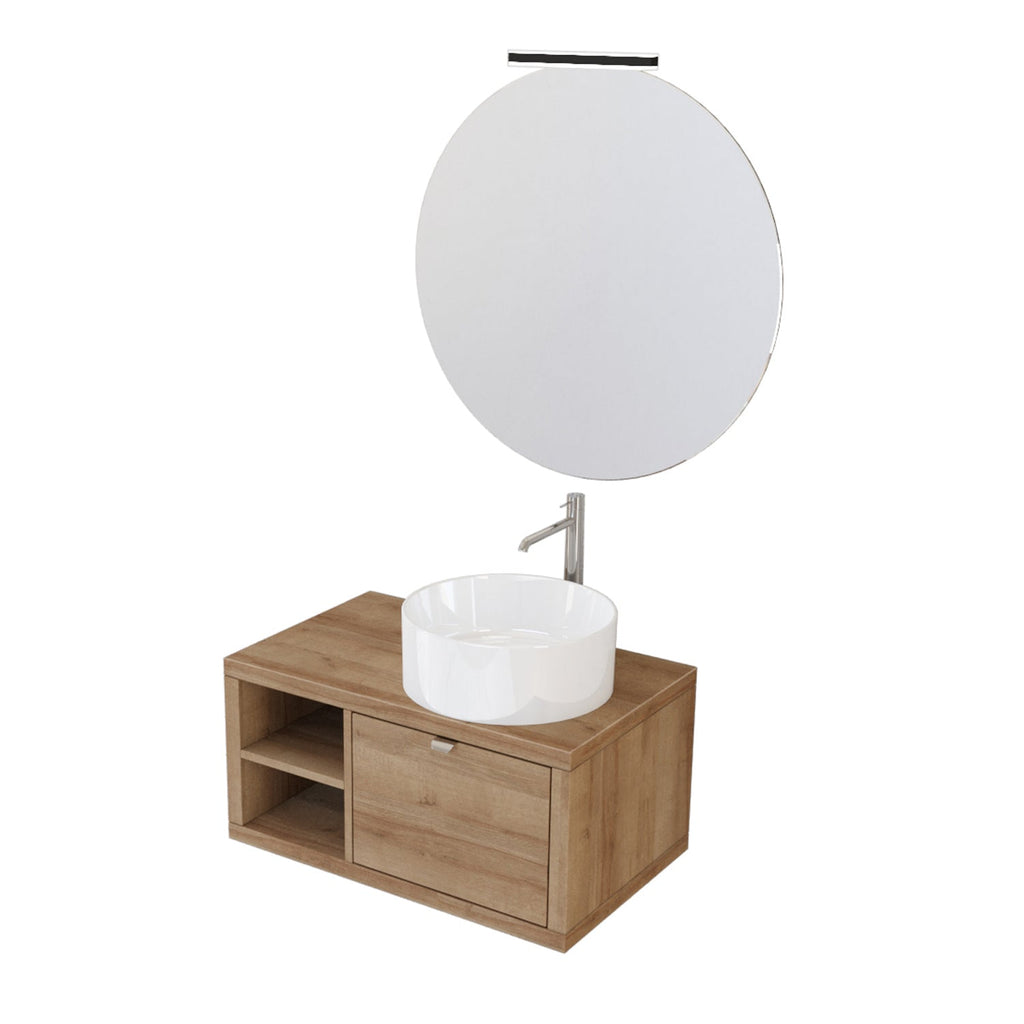  Composizione bagno sospesa Nyumba a 1 cassetto e vano a giorno con lavabo