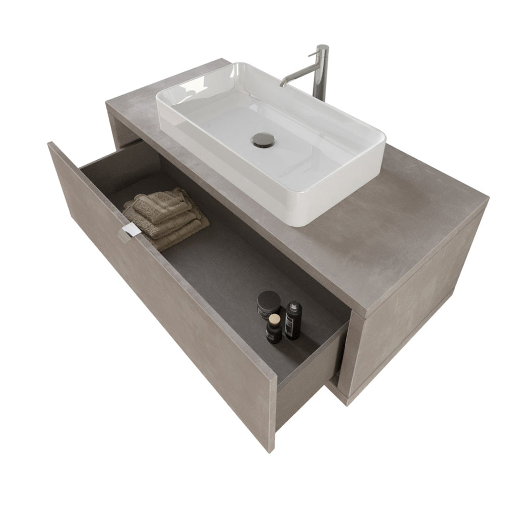  specchio e lampada LED 110x40 cm grigio caldo by CeramicStore | Lo specialista del tuo bagno