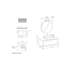  Composizione bagno sospesa Nyumba a 1 cassetto con lavabo