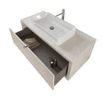  specchio e lampada LED 110x40 cm grigio cielo by CeramicStore | Lo specialista del tuo bagno