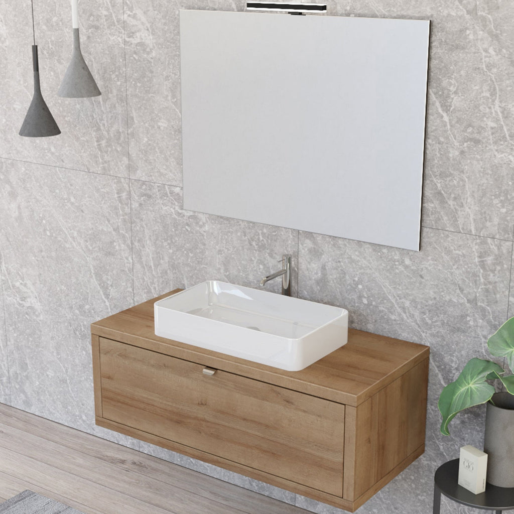 Composizione bagno sospesa Nyumba a 1 cassetto con lavabo