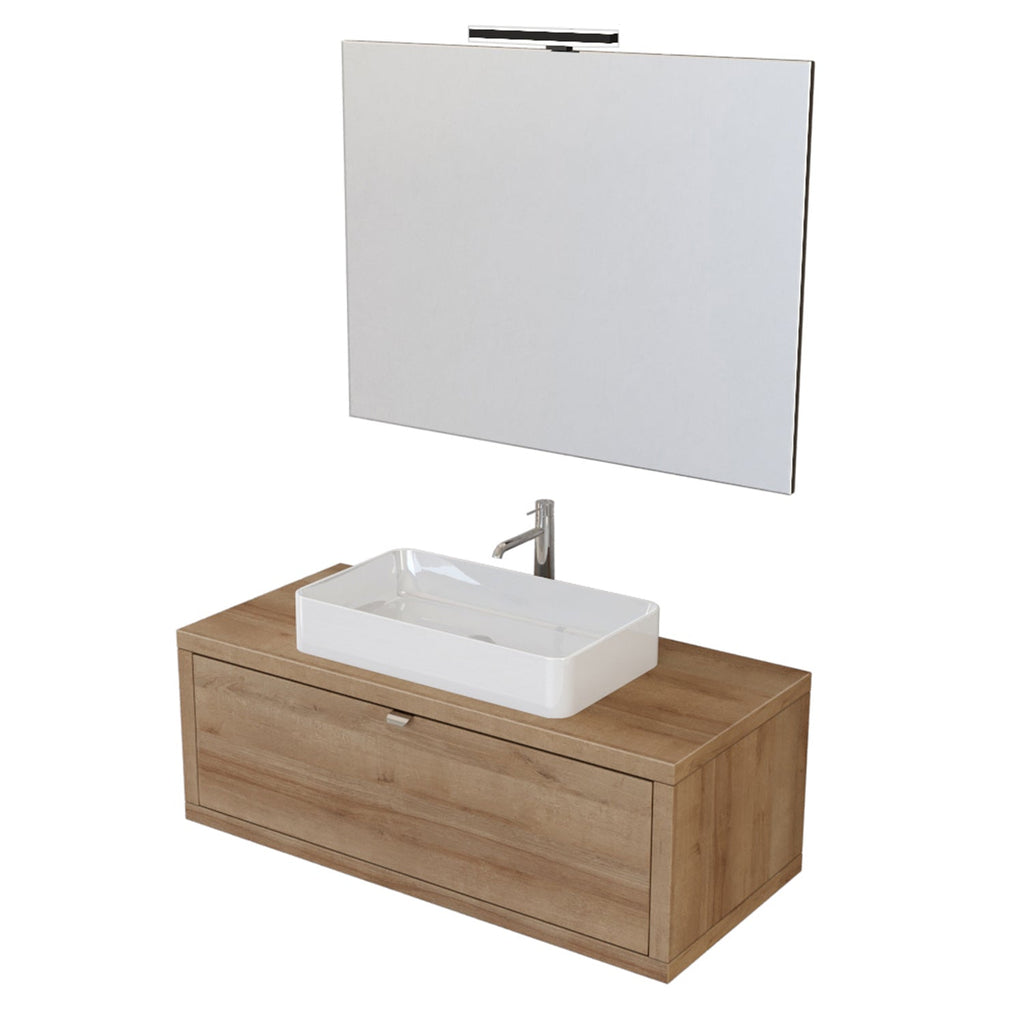  Composizione bagno sospesa Nyumba a 1 cassetto con lavabo