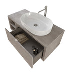  specchio e lampada LED 110x40 cm grigio caldo by CeramicStore | Lo specialista del tuo bagno