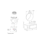  Composizione bagno sospesa Nyumba a 1 cassetto e vano a giorno con lavabo