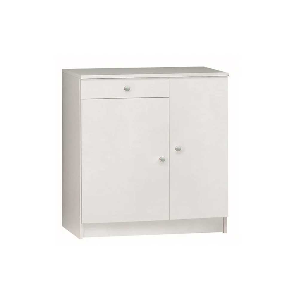 Mobile Multiuso Basso a 2 ante e 1 cassetto con 2 ripiani regolabili finitura Bianco Liscio by Sarmog by CeramicStore | Lo specialista del tuo bagno