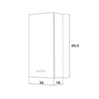 Pensile in nobilitato melaminico con un'anta Cubi&Co serie Star 35x70x18 cm - Larice