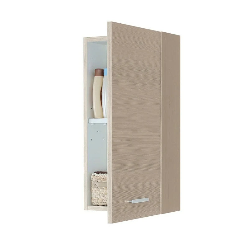 Pensile in nobilitato melaminico con un'anta Cubi&Co serie Star 35x70x18 cm - Larice