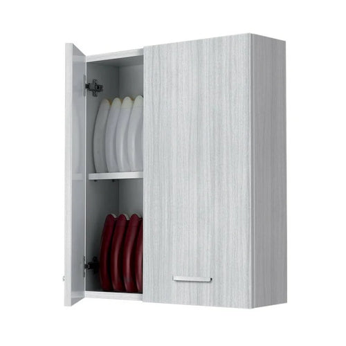 Pensile a due ante Cubi&Co serie Star con apertura tradizionale 60x70x18 cm - Grigio