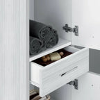 Colonna portasciugamani due ante e un cassetto Cubi&Co serie Star 35x154x34 cm - Grigio