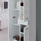 Colonna portasciugamani tre ante e un cassetto Cubi&Co serie Star 60x154x34 cm - Grigio