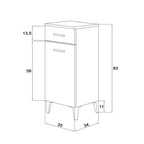 Base a un'anta e un cassetto Cubi&Co serie Star 35x83,5x34 cm - Rovere dolomite