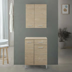 Pensile a due ante Cubi&Co serie Star con apertura tradizionale 60x70x18 cm - Rovere dolomite