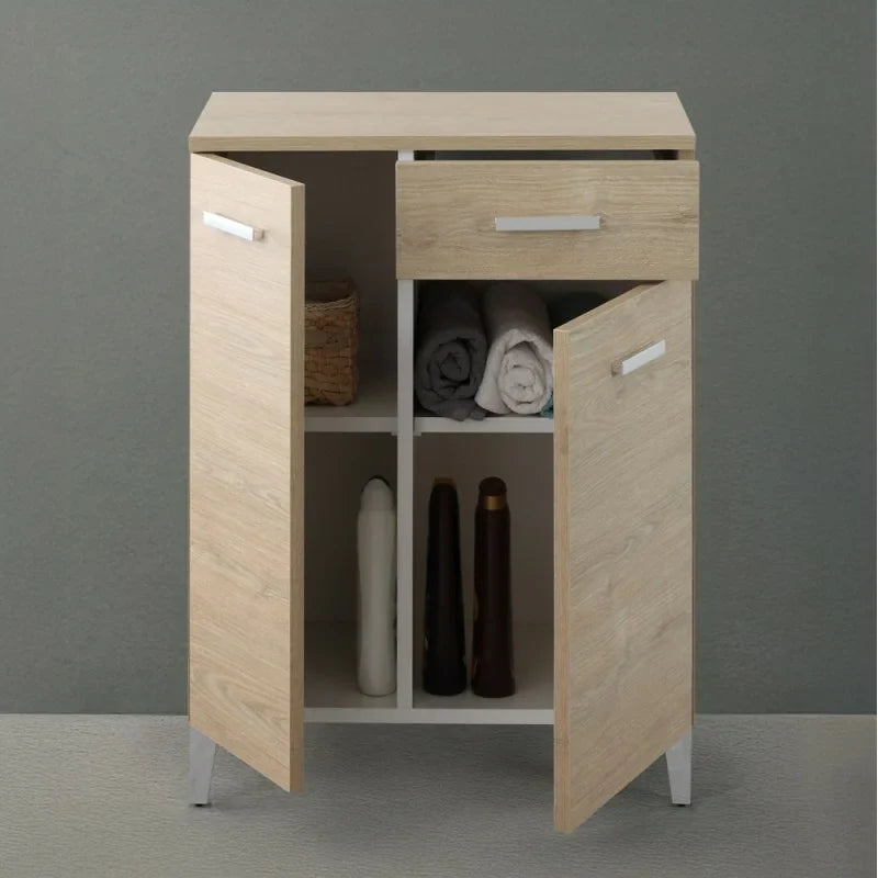 Base con due ante e un cassetto Cubi&Co serie Star 60x83,5x34 cm - Rovere dolomite