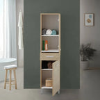 Colonna portasciugamani due ante e un cassetto Cubi&Co serie Star 35x154x34 cm - Rovere dolomite