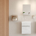 Mobile bagno con lavabo e specchiera Cubi&Co Pick - Rovere Bianco by CeramicStore | Lo specialista del tuo bagno