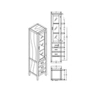  Mobile bagno 'Essenza Cabinet' in legno Teak cm 45x45x200h by Cipi by CeramicStore | Lo specialista del tuo bagno