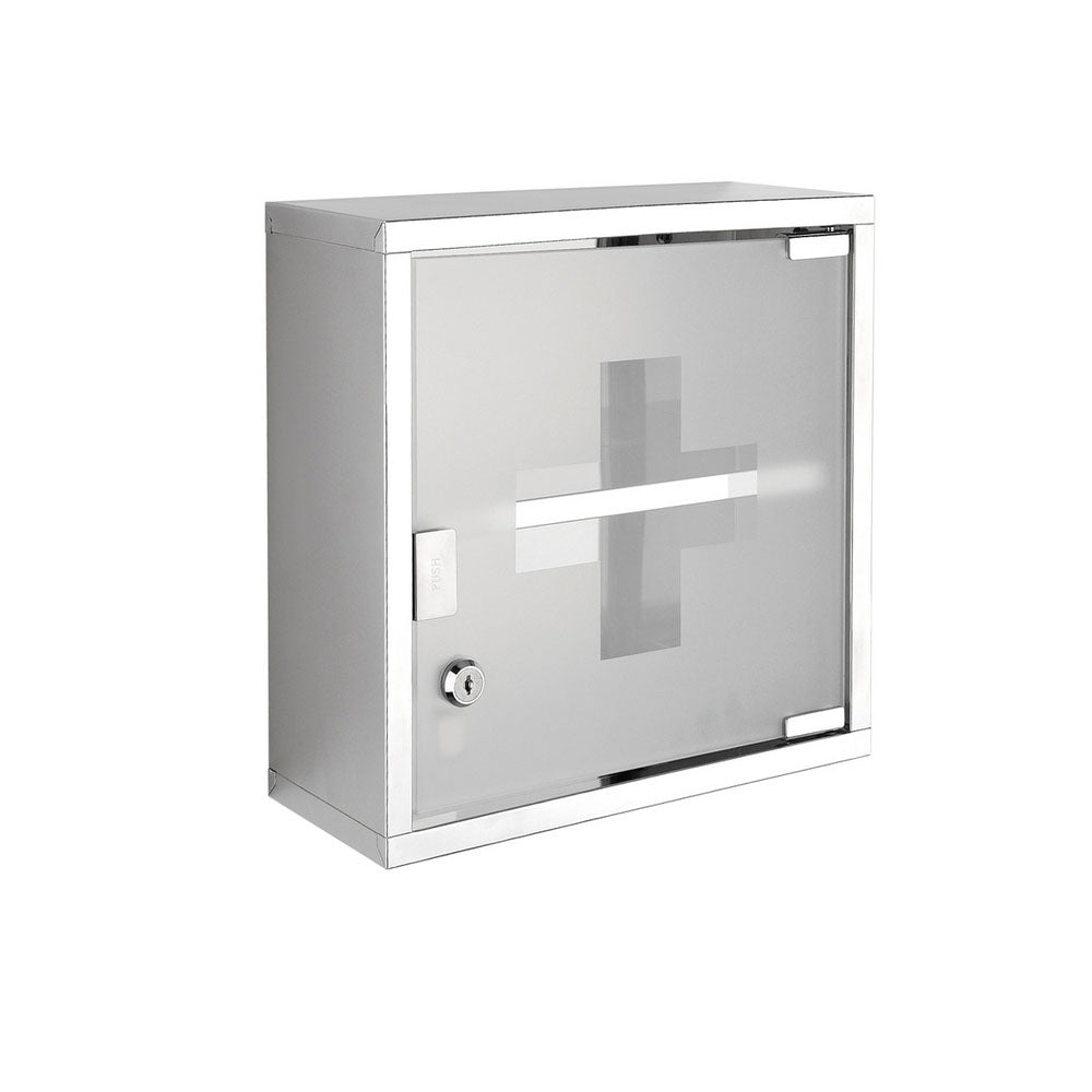 Armadietto farmacia Metaform Mayday acciaio inox e vetro