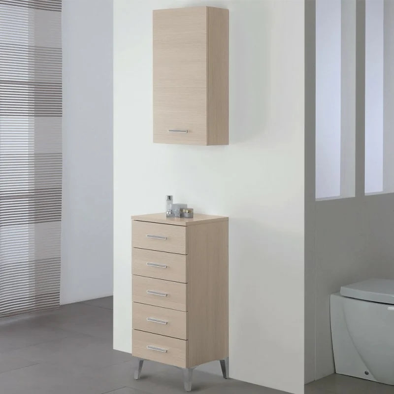 Base con cinque cassetti Cubi&Co serie Star 35x83,5x34 cm - Larice