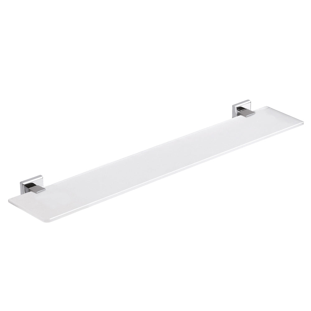 Mensola 57 cm in vetro temperato Colorado di Gedy - Cromato