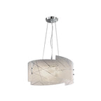 Lampada a sospensione con righe trasparenti modello Sandrina - Bianco by CeramicStore | Lo specialista del tuo bagno