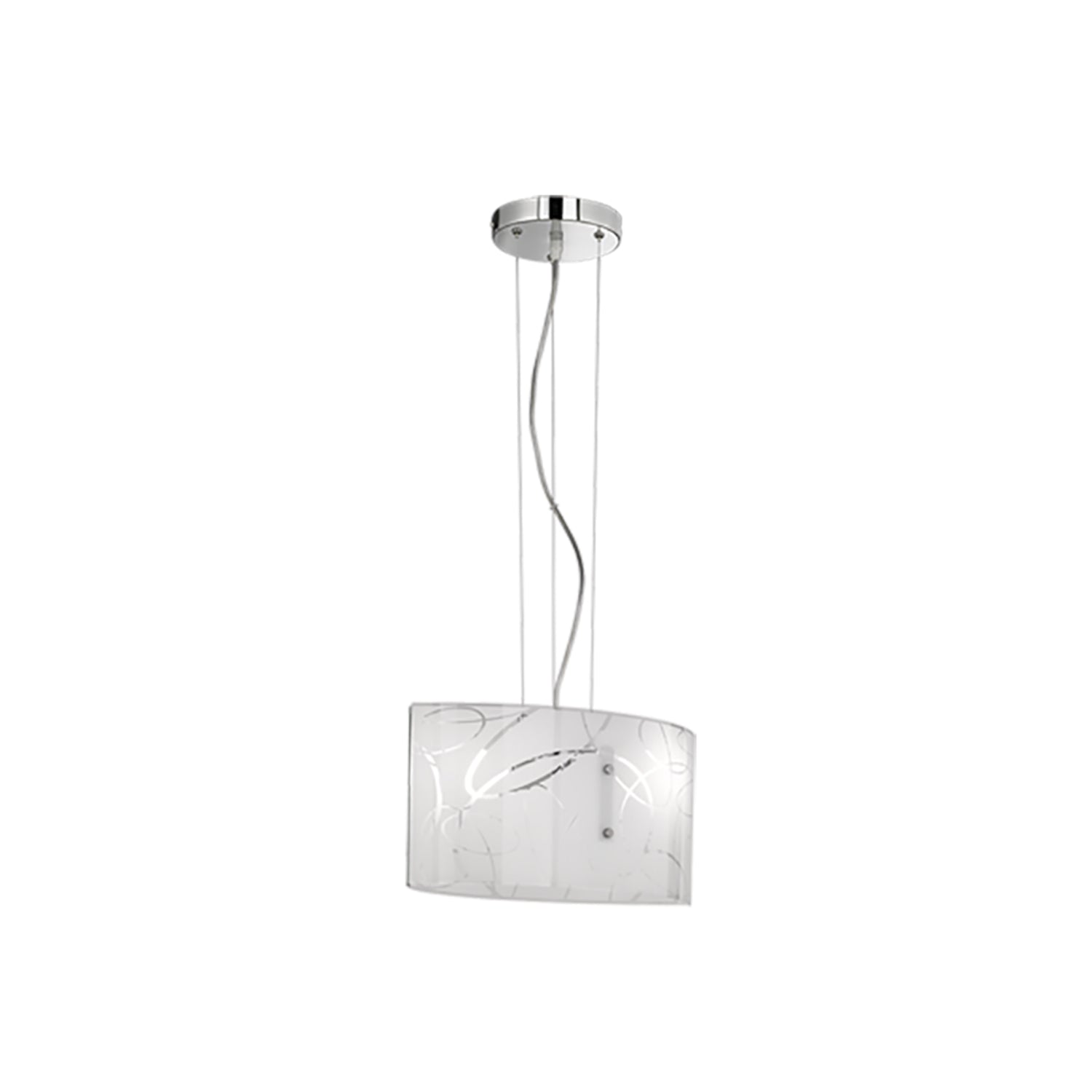 Lampada a sospensione modello Spirelli con decoro cerchio - Bianco by CeramicStore | Lo specialista del tuo bagno