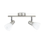 Lampada modello Burlap con 2 faretti in metallo e vetro - Cromato opaco by CeramicStore | Lo specialista del tuo bagno