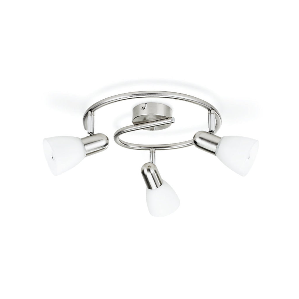 Lampada modello Burlap con 3 faretti in metallo e vetro - Cromato opaco by CeramicStore | Lo specialista del tuo bagno