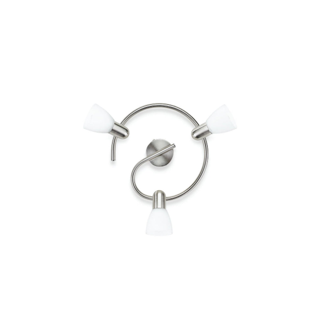  Lampada modello Burlap con 3 faretti in metallo e vetro - Cromato opaco by CeramicStore | Lo specialista del tuo bagno