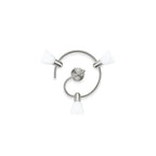  Lampada modello Burlap con 3 faretti in metallo e vetro - Cromato opaco by CeramicStore | Lo specialista del tuo bagno