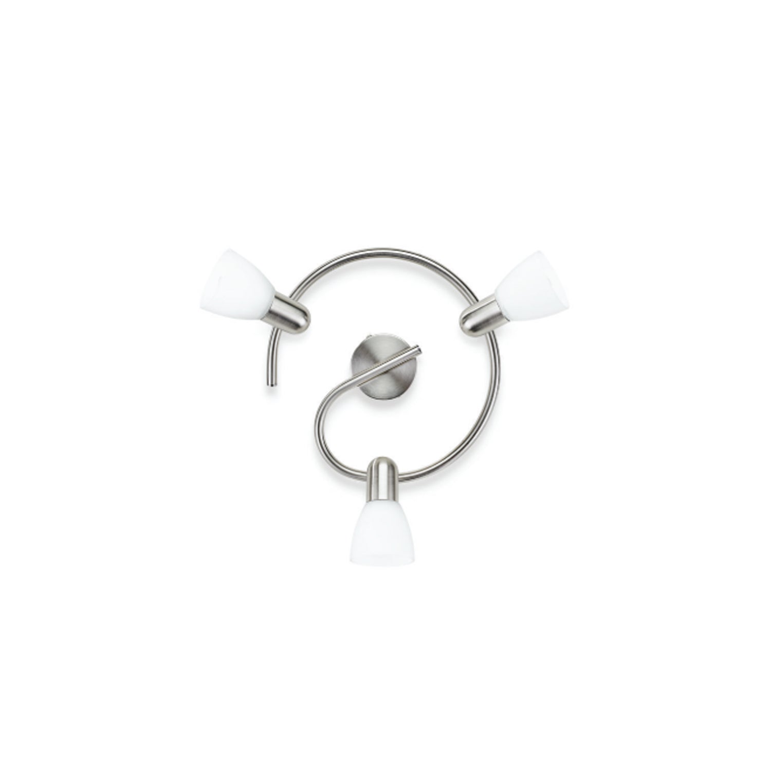  Lampada modello Burlap con 3 faretti in metallo e vetro - Cromato opaco by CeramicStore | Lo specialista del tuo bagno