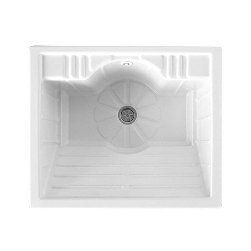 Lavatoio in nobilitato con vasca in ABS BathCore 45x50 cm - Bianco