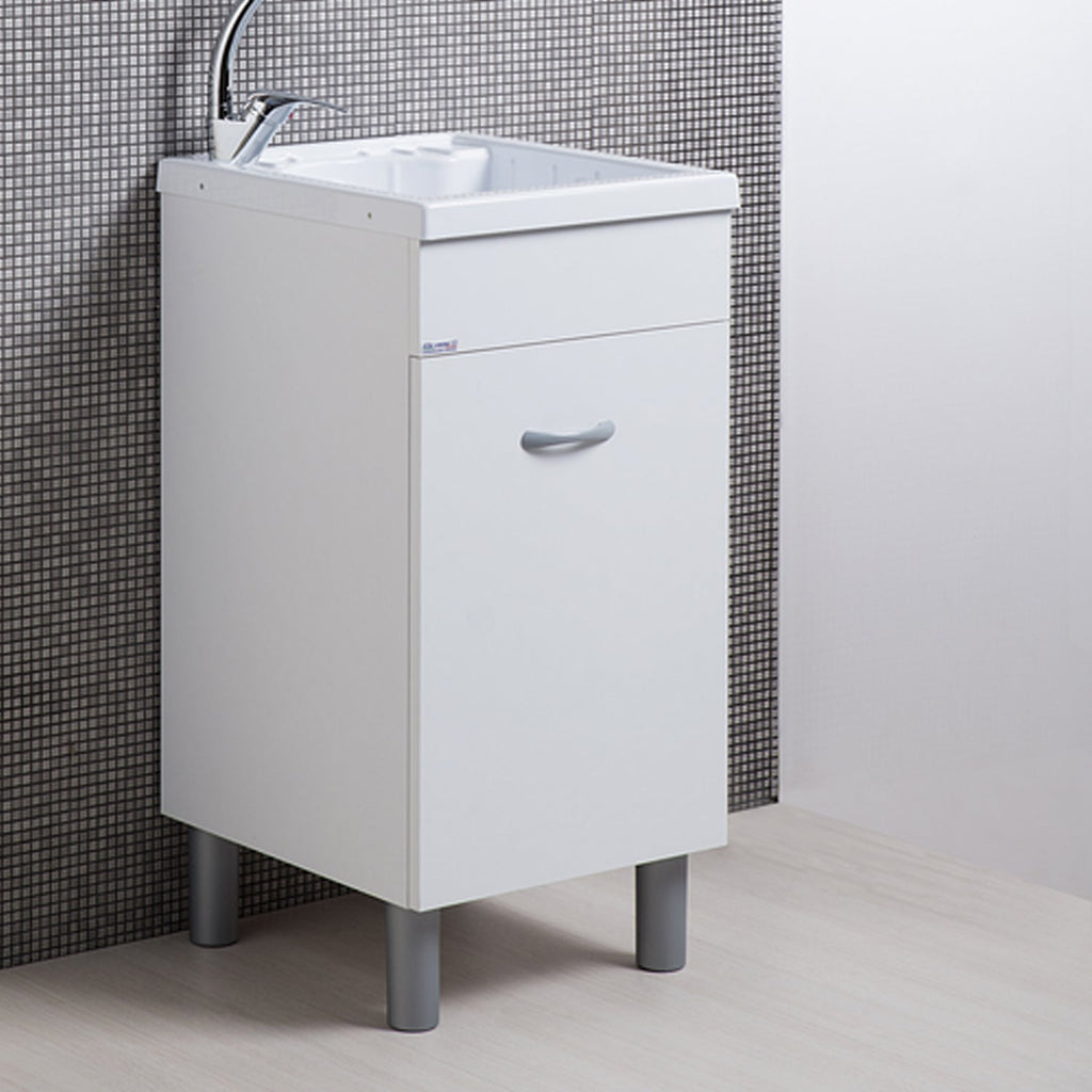 Lavatoio in nobilitato con vasca in ABS BathCore 60x50 cm - Bianco