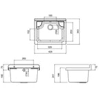 Lavatoio con mobile in PVC e vasca in polipropilene Bathcore modello Mini 42x35 cm