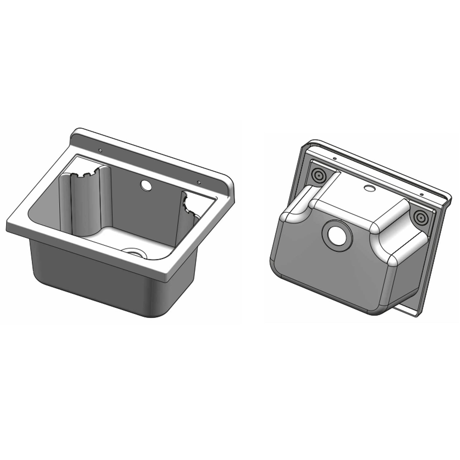Lavatoio con mobile in PVC e vasca in polipropilene Bathcore modello Mini 42x35 cm