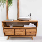 Mobile da bagno in teak CIPI PADAT150 da cm 150 con cassetto by CeramicStore | Lo specialista del tuo bagno
