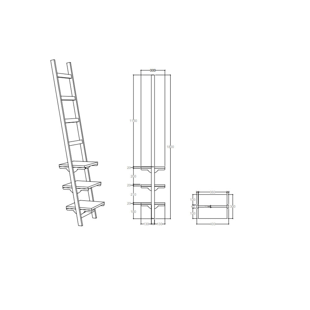  Porta asciugamani modello 'Bibà² Scala' in legno by Cipi cm 40x180h - Bianco by CeramicStore | Lo specialista del tuo bagno