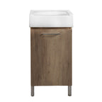 Mobile lavatoio 1 anta in materiale melaminico con lavabo in ceramica e piedini abs cromati. Variante Olmo Montano Misure cm 51x51