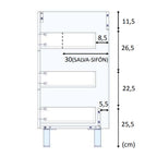  Mobile bagno sottolavabo Line completo di lavabo e specchio by CeramicStore | Lo specialista del tuo bagno