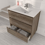  Mobile bagno Shibumi in melaminico 3 cassetti con lavabo e specchio by CeramicStore | Lo specialista del tuo bagno