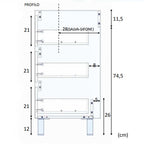  Mobile bagno Shibumi in melaminico 3 cassetti con lavabo e specchio by CeramicStore | Lo specialista del tuo bagno