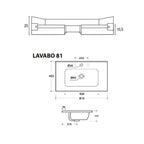  Mobile bagno sospeso Only in nobilitato con 1 cassetto top in ceramica e specchio. Colore Olmo naturale by CeramicStore | Lo specialista del tuo bagno