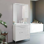  Mobile bagno con lavabo e specchio bianco lucido cm 86 by CeramicStore | Lo specialista del tuo bagno