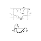  Lavabo e Specchiera finitura Olmo Caffà¨ by CeramicStore | Lo specialista del tuo bagno