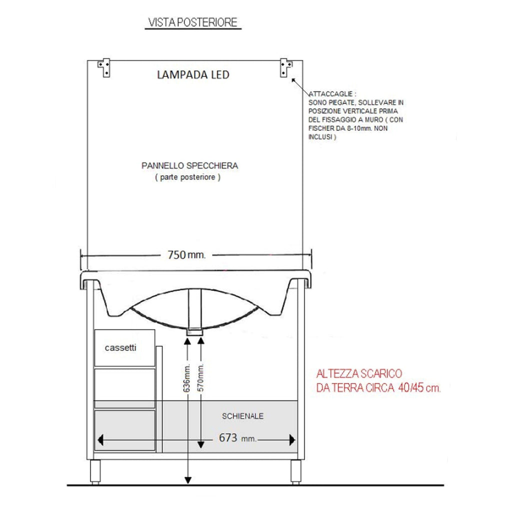  Mobile bagno modello Arianna con base 2 ante