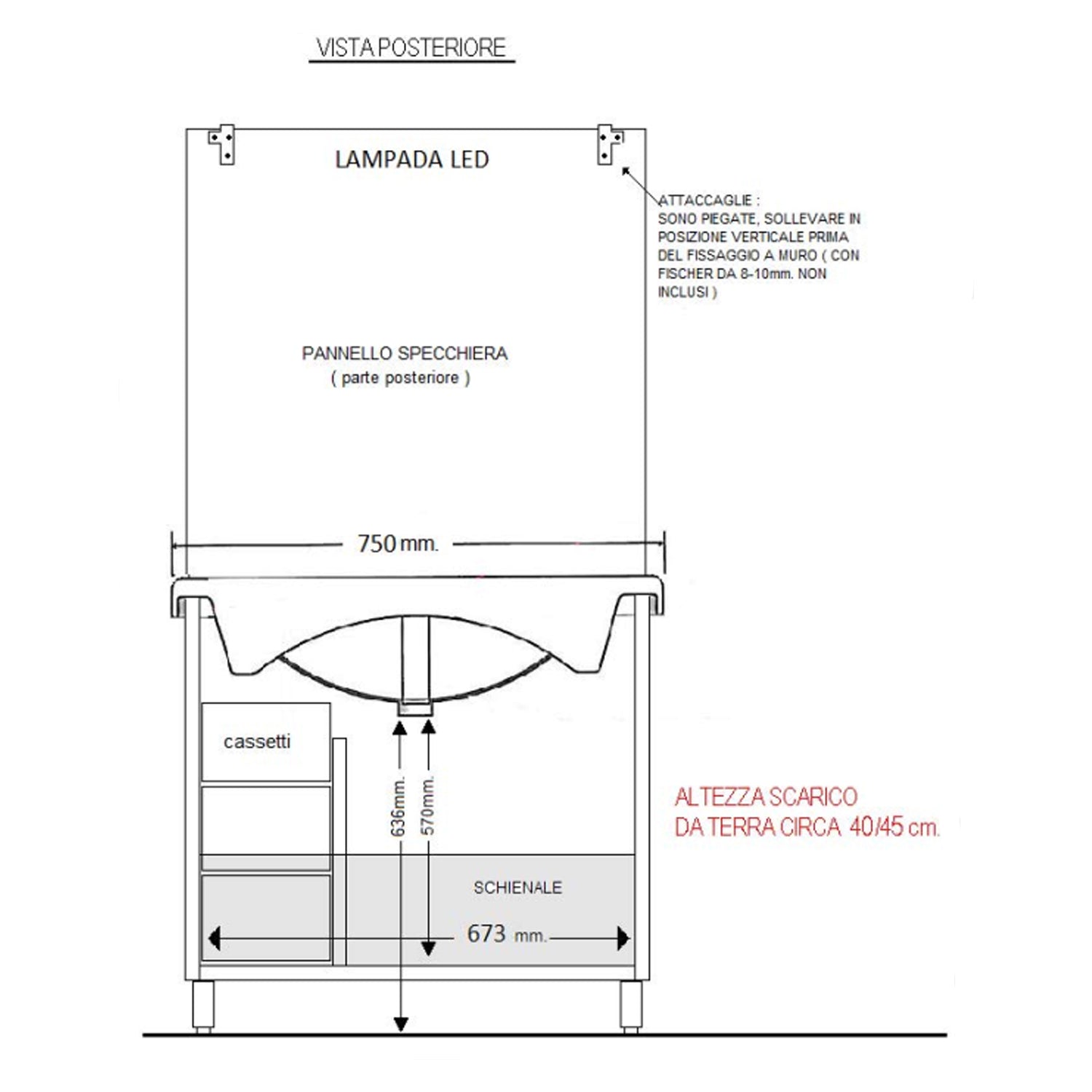  Mobile bagno modello Arianna con base 2 ante + Lavabo 75 + Specchiera finitura Olmo Bianco by CeramicStore | Lo specialista del tuo bagno