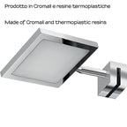  Lampada a Led con attacco universale a pinza modello Ibiza di Gedy - Cromato by CeramicStore | Lo specialista del tuo bagno